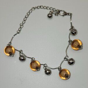 NEW Lot of 12 Peach Bead with Bells Bracelets